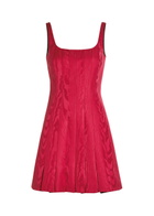 Emilia Wickstead Sascha Moiré Mini Dress Red