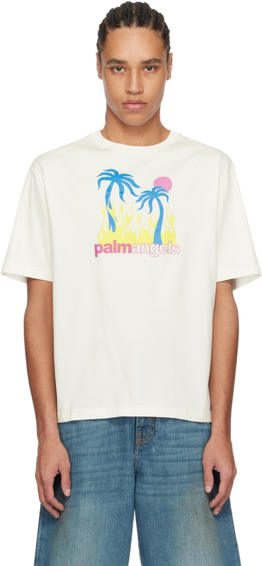 Photo: Palm Angels White Burning Oasi T-shirt