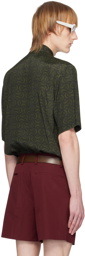 Dries Van Noten Khaki Graphic Shirt