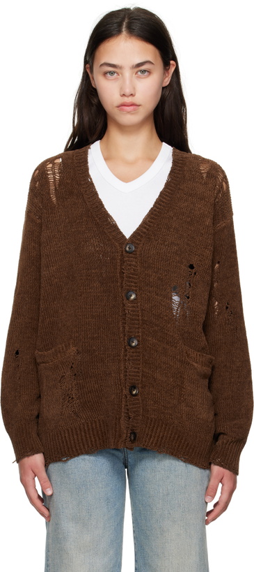 Photo: R13 Brown Chenille Boyfriend Cardigan
