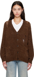 R13 Brown Chenille Boyfriend Cardigan