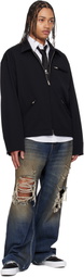 mastermind JAPAN Black Jersey Detroit Jacket