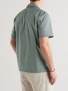 Theory - Irving Camp-Collar Printed Cotton-Blend Shirt - Green