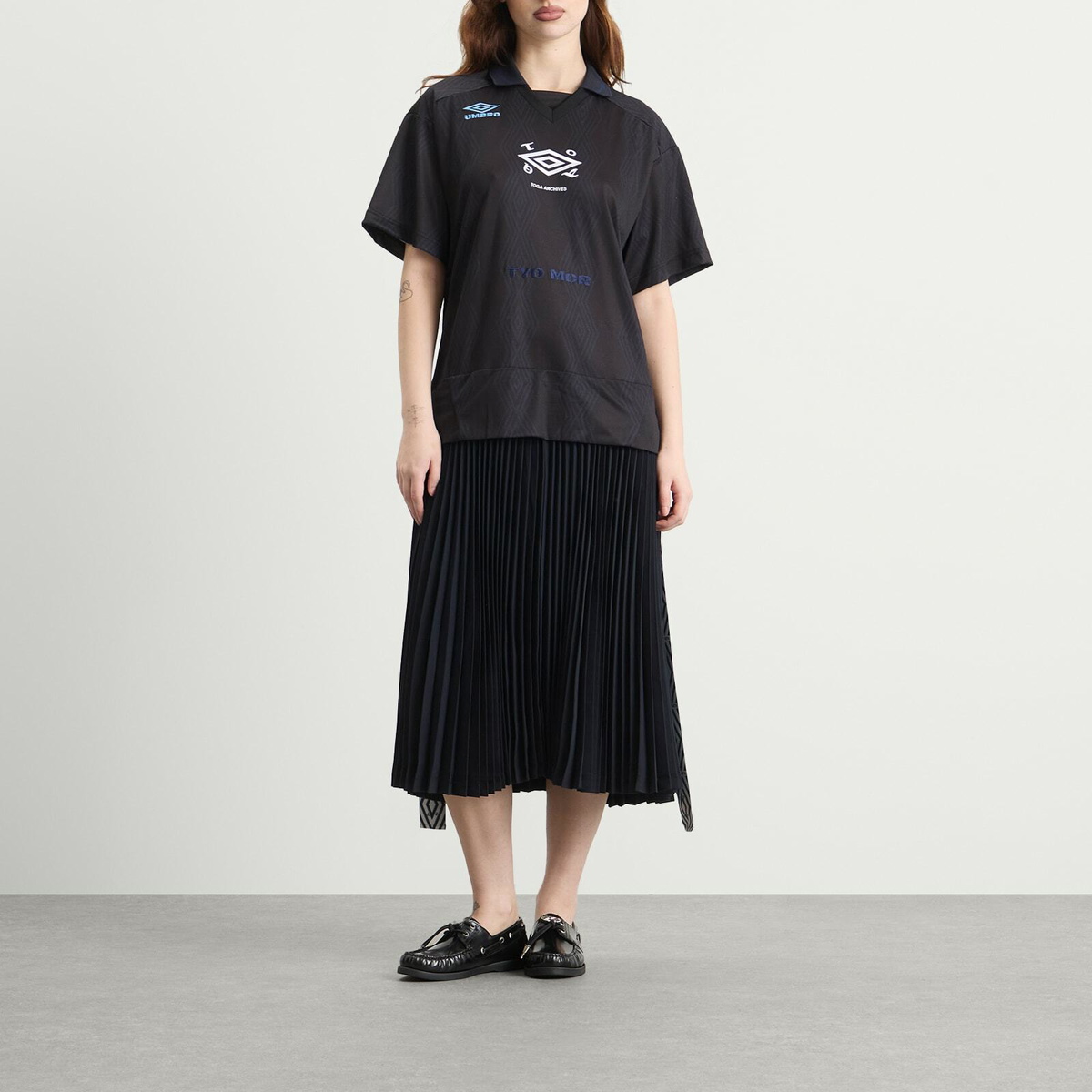 TOGA ARCHIVES Women's TOGA x Umbro Game Shirt Dress in Black
