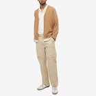 Maison Margiela Men's Distressed Insert Cardigan in Camel