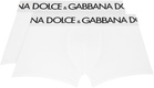 Dolce&Gabbana Two-Pack White Cotton Jersey Boxers