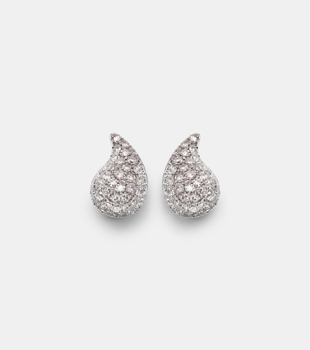 Roxanne First Happy Tears 14kt white gold stud earrings with diamonds