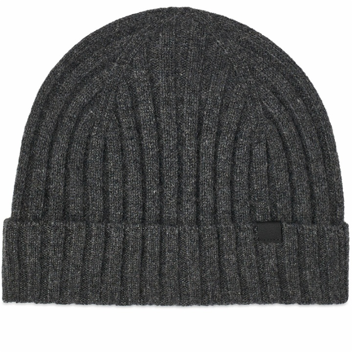 Photo: SOPHNET. Men's Cashmere Knitted Beanie in Charcoal Grey