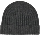 SOPHNET. Men's Cashmere Knitted Beanie in Charcoal Grey