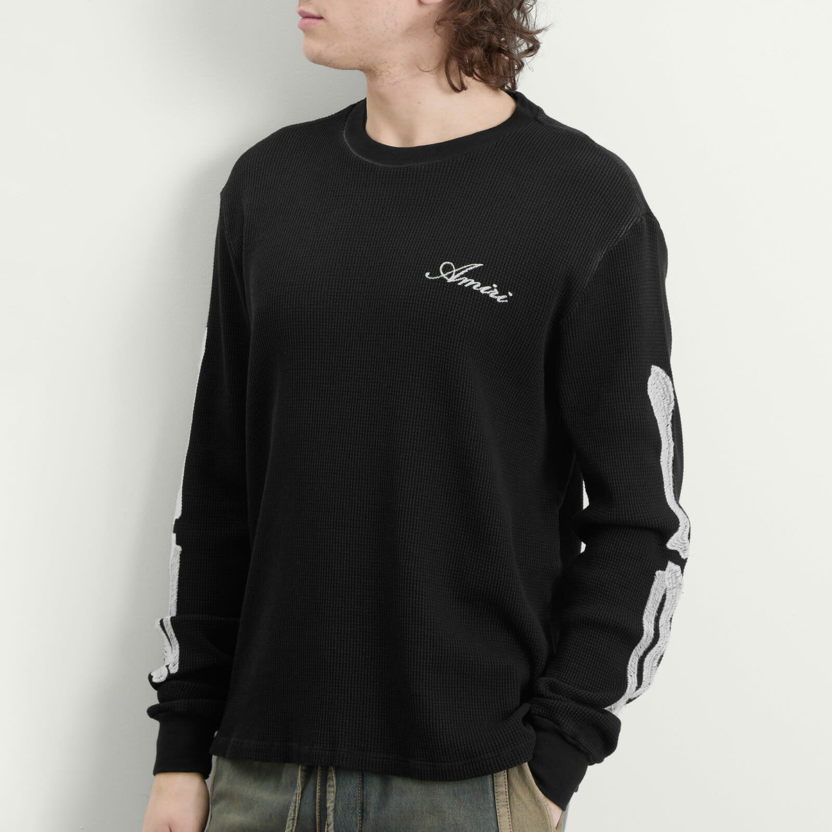 【美品】　AMIRI bones LS TEE ロンT AMIRI Men's Bones Long Sleeve T-Shirt in Black Amiri