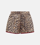 The Upside - Sheba leopard-print track shorts