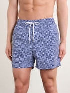Frescobol Carioca - Rio Straight-Leg Mid-Length Recycled Swim Shorts - Blue