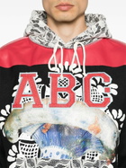 Advisory Board Crystals Black Lace Panelled Drawstring Hoodie