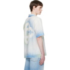 Casablanca White Pills Cuban Collar Short Sleeve Shirt