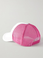 Balmain - Barbie Logo-Embroidered Cotton-Twill and Mesh Trucket Hat