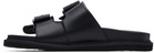 Moschino Black Calfskin Sandals