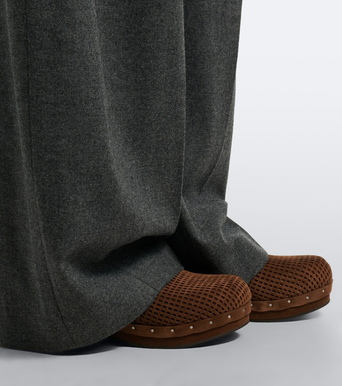 Brunello Cucinelli Monili suede clogs