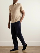 Zegna - Slim-Fit Linen Polo Shirt - Neutrals