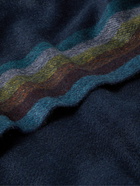 Paul Smith - Fringed Striped Cashmere Scarf