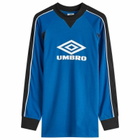 Umbro Panelled Long Sleeve Football Jersey in Classic Blue