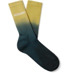 JACQUEMUS - Tie-Dyed Logo-Jacquard Cotton-Blend Socks - Multi