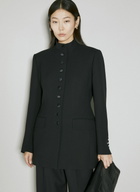 Dolce & Gabbana Long Single-Breasted Wool Cady Jacket