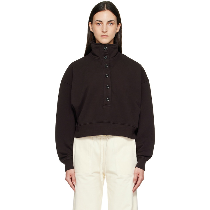 Photo: Citizens of Humanity Brown Mirelle Funnel Neck Polo