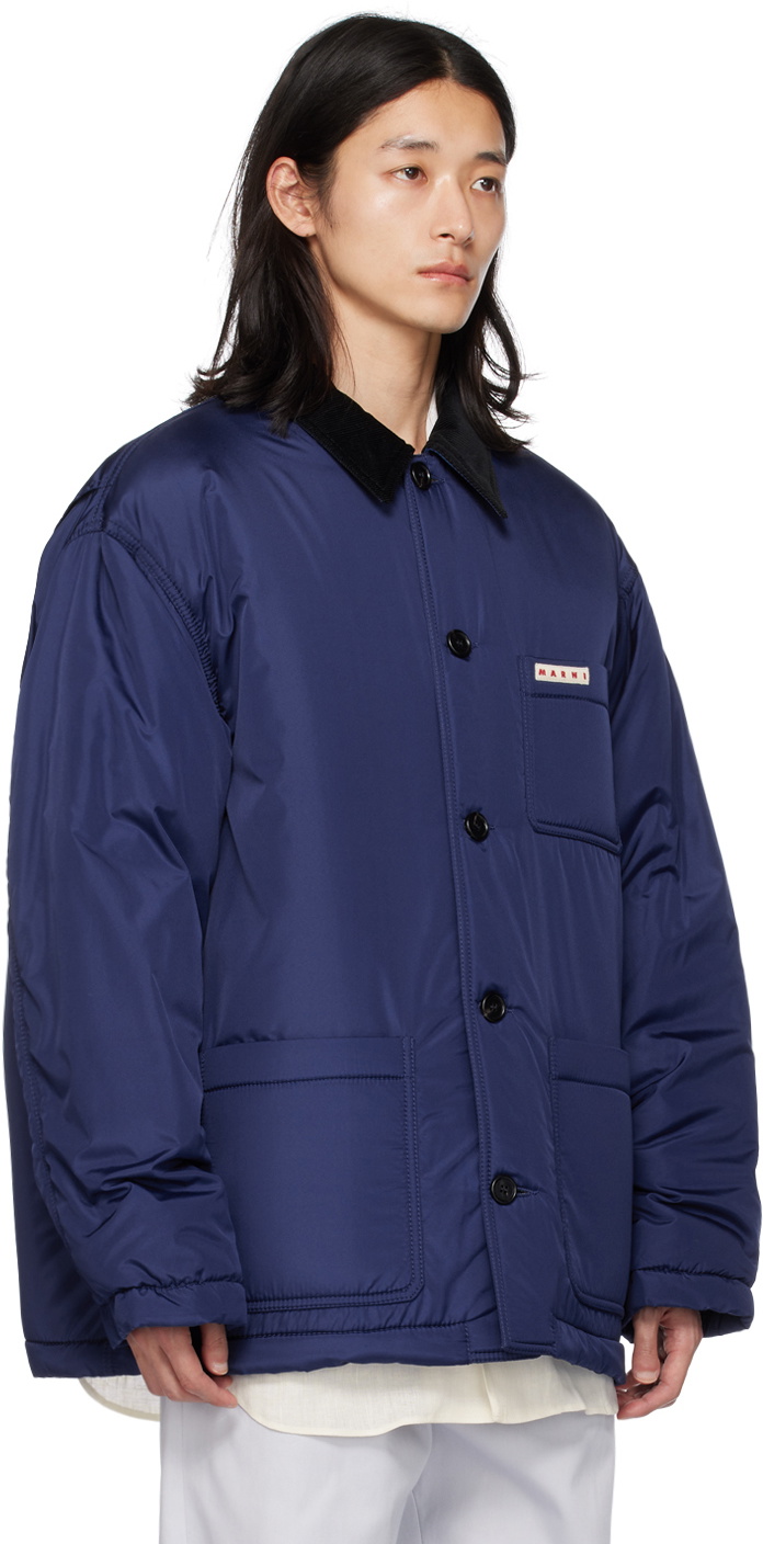 Marni Navy Insulated Jacket Marni