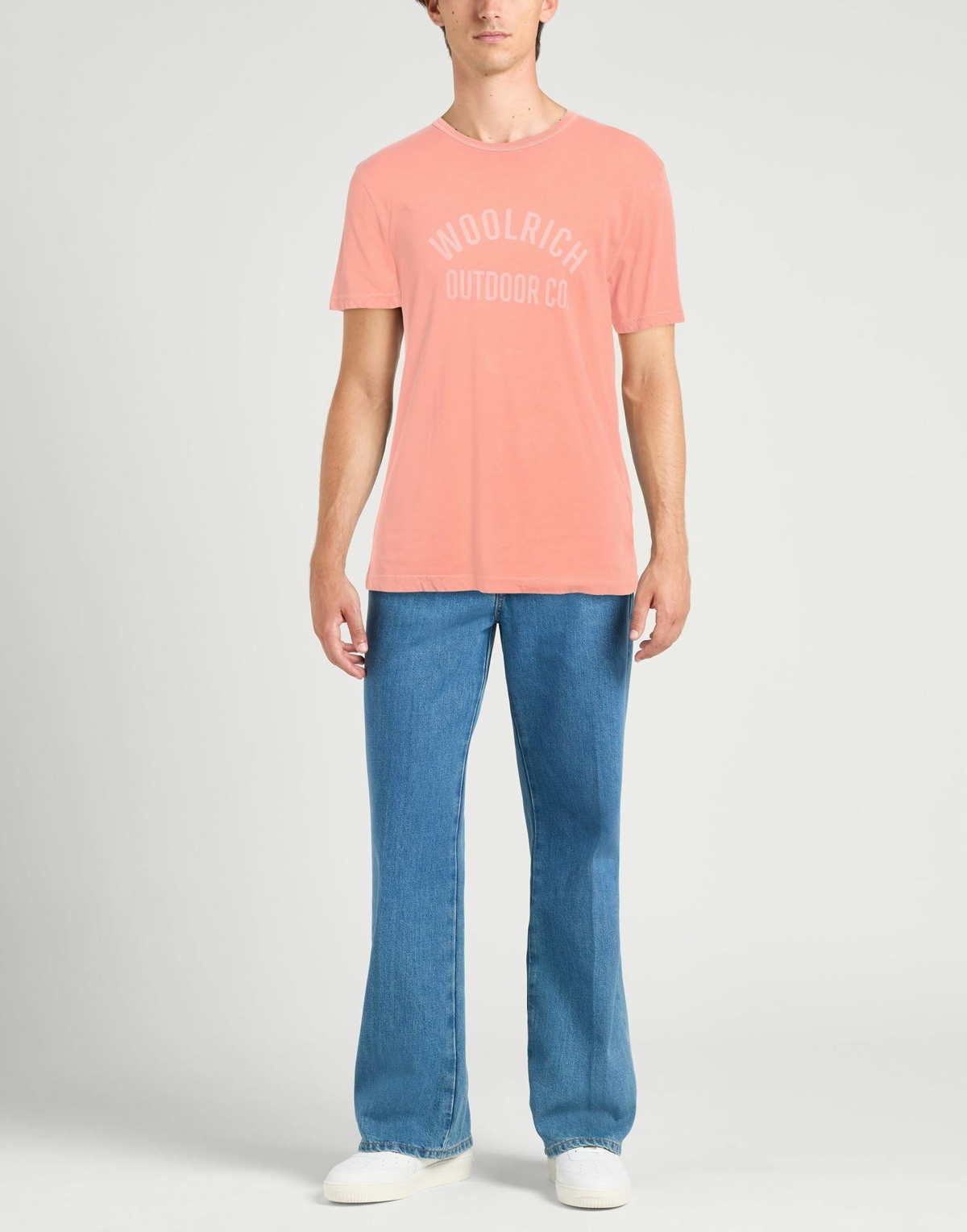 Woolrich Mens T-shirt in Salmon pink
