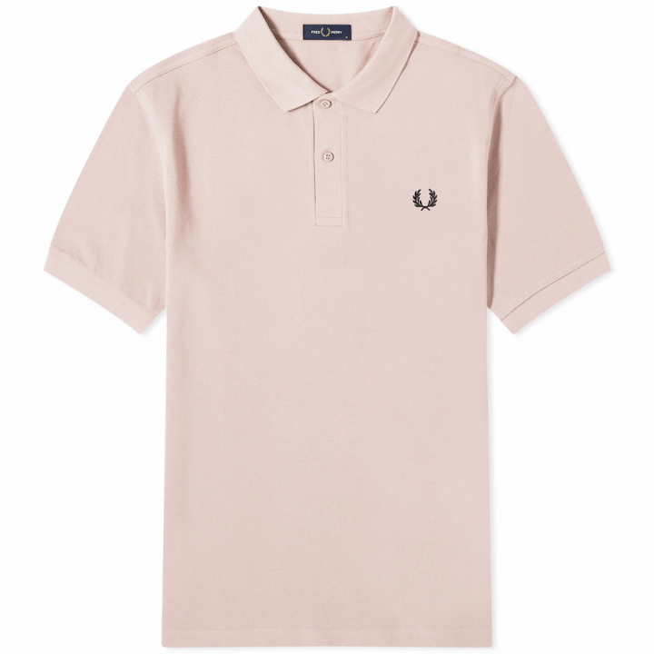 Photo: Fred Perry Men's Plain Polo Shirt in Dusty Rose Pink/Black