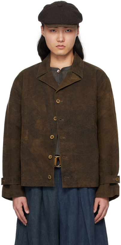 Photo: Aviva Jifei Xue Brown Collared Deck Jacket