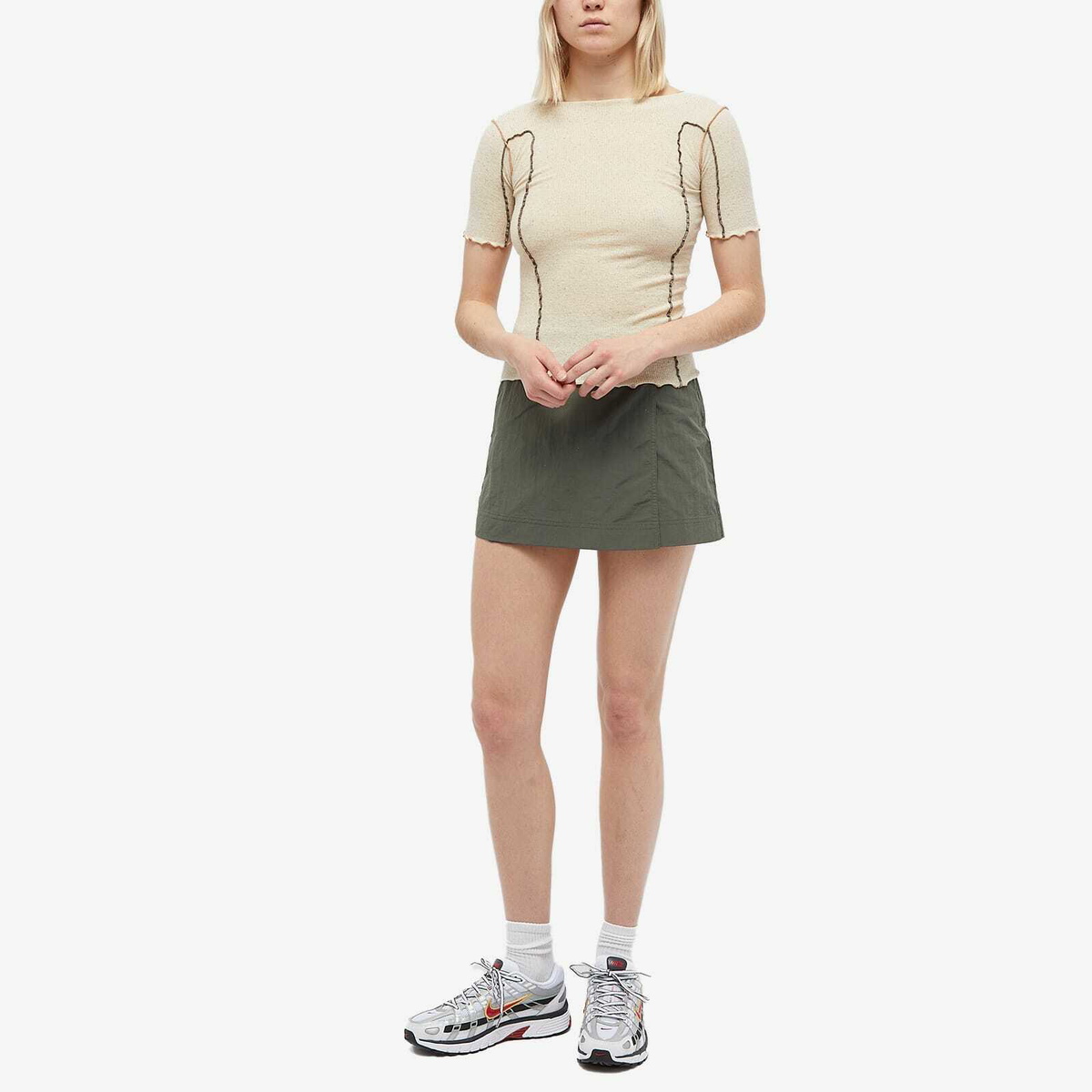 ミニスカート Peachy Den Dylan Mini Skirt The Dylan Mini Skirt, Porcelain – Peachy Den