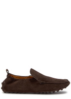 Tods Gomma Suede Loafers Brown