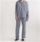 Sleepy Jones - Henry Piped Gingham Cotton-Poplin Pyjama Set - Blue