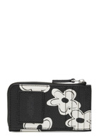 Marc Jacobs The Wallet Floral-print Leather Wallet - Black And White - One Size