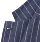 Brunello Cucinelli - Slim-Fit Unstructured Striped Linen Blazer - Blue