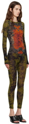 Jean Paul Gaultier Khaki & Orange 'The Médaillon' Jumpsuit