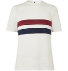 Iffley Road - Cambrian Striped Drirelease Piqué T-Shirt - White