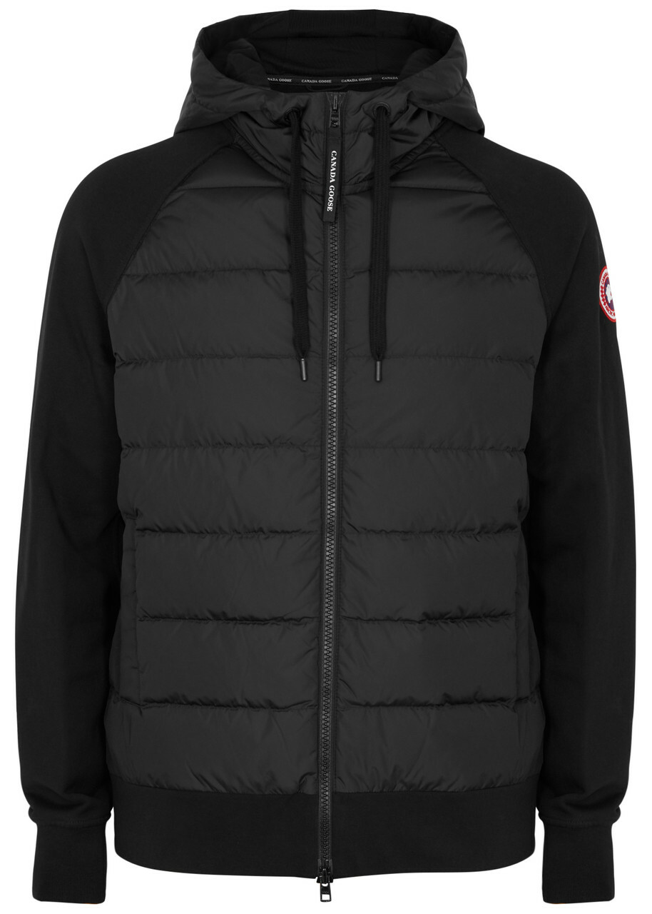 Canada Goose Hooded Shell and Cotton Sweatshirt, Sweatshirt, Quilted Black