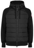 Canada Goose Hooded Shell and Cotton Sweatshirt, Sweatshirt, Quilted Black