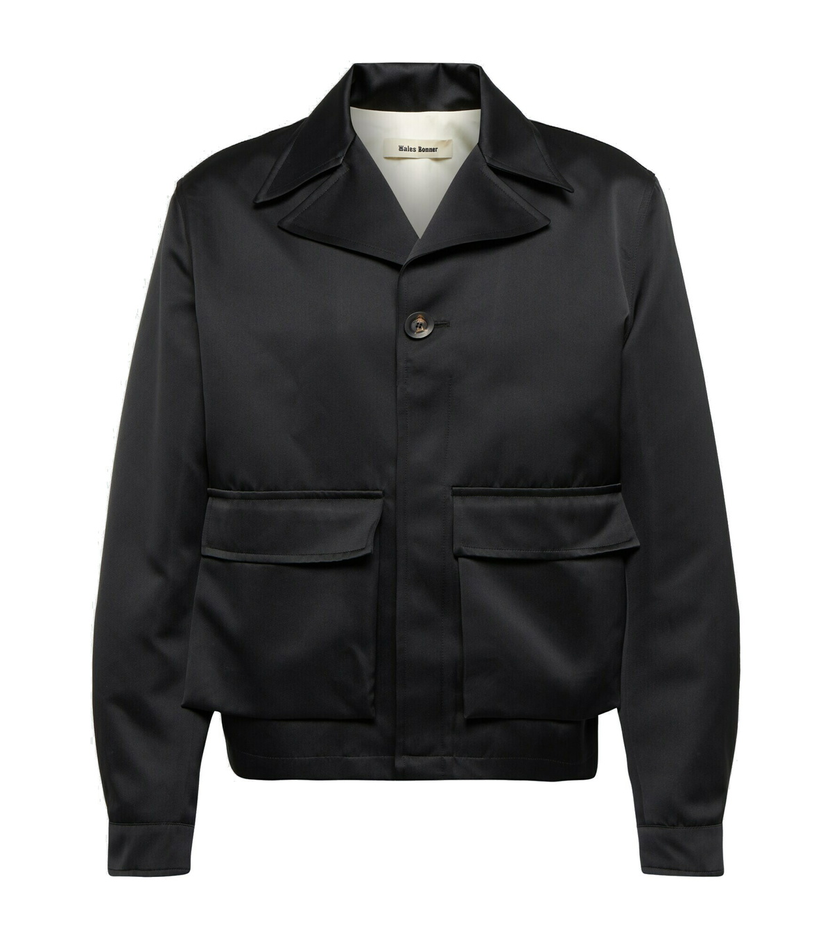 Wales Bonner - Appliquéd Studded Wool-Blend and Leather Varsity