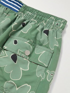 Atalaye - Dorrea Mid-Length Printed Recycled Swim Shorts - Green