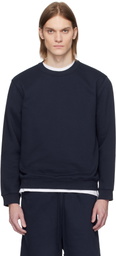 SKIMS Navy Fleece Lounge Classic Sweatshirt