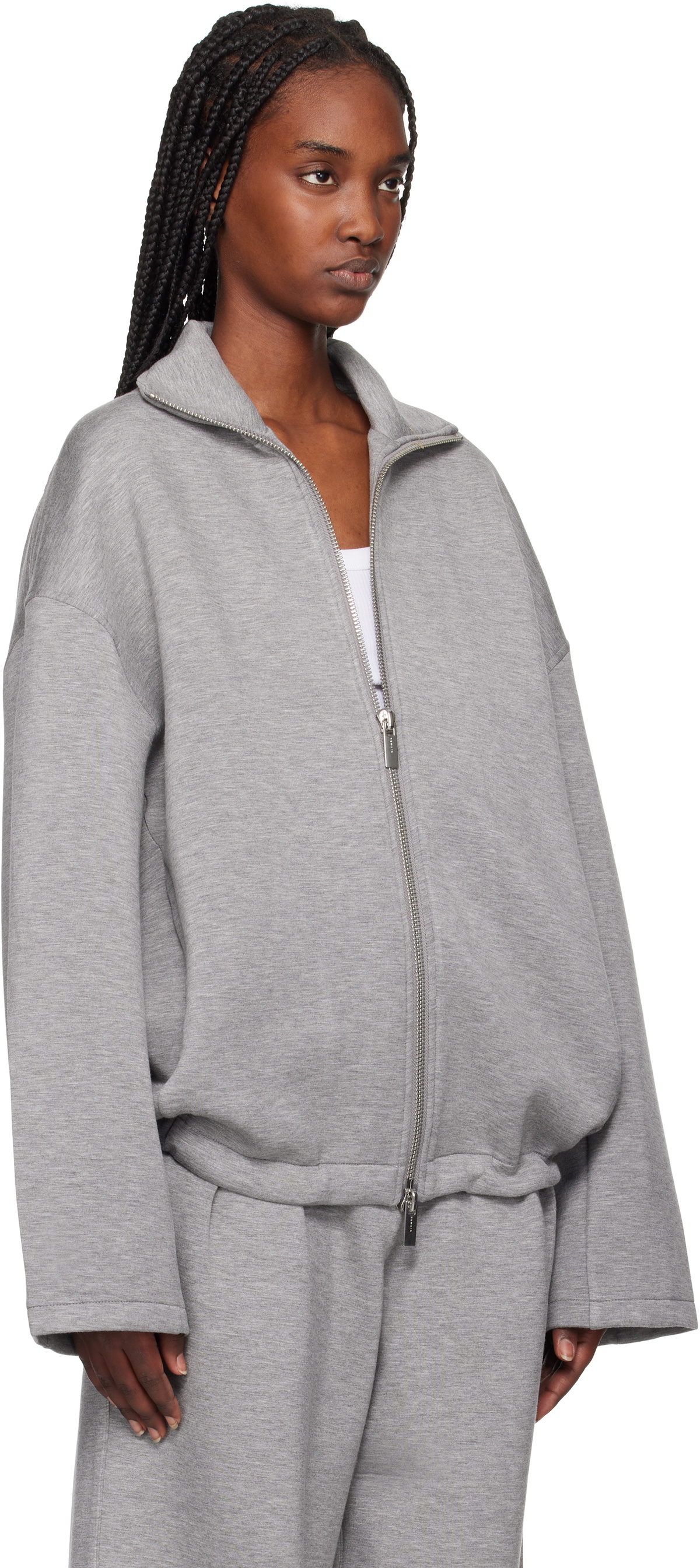REMAIN Birger Christensen Gray Soft Zipped Jacket