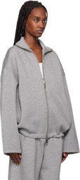 REMAIN Birger Christensen Gray Soft Zipped Jacket