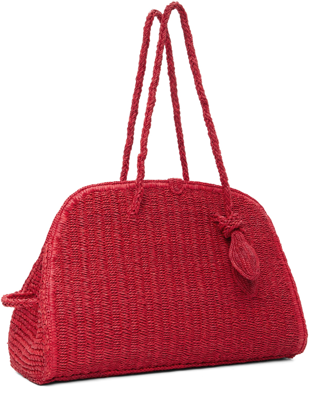 JACQUEMUS Red 'The raffia Turismo' Tote