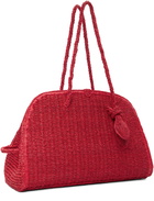 JACQUEMUS Red 'The raffia Turismo' Tote