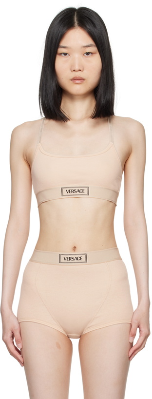 Photo: Versace Underwear Beige Scoop Neck Bra