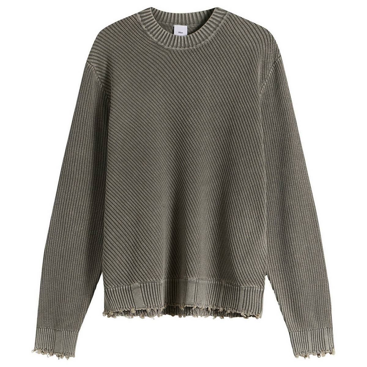 Won Hundred Men's Bently Diagonal Knit Sweater in Rock Ridge
