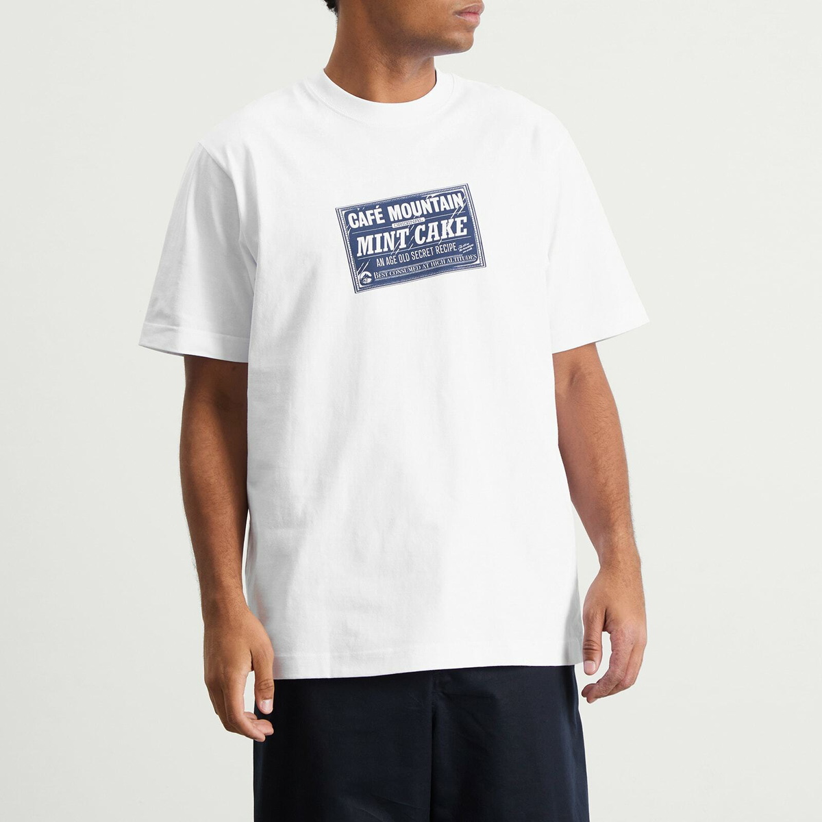 Café Mountain Men's Mintcake T-Shirt in Natural